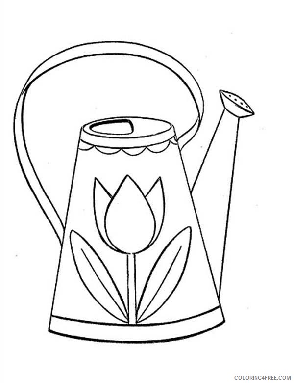 Watering Can Coloring Pages Drawing of Watering Can Printable 2021 6235 Coloring4free