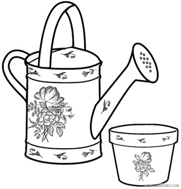 Watering Can Coloring Pages My Mom Watering Can Printable 2021 6238 Coloring4free