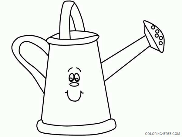 Watering Can Coloring Pages Smiling Watering Can Printable 2021 6241 Coloring4free