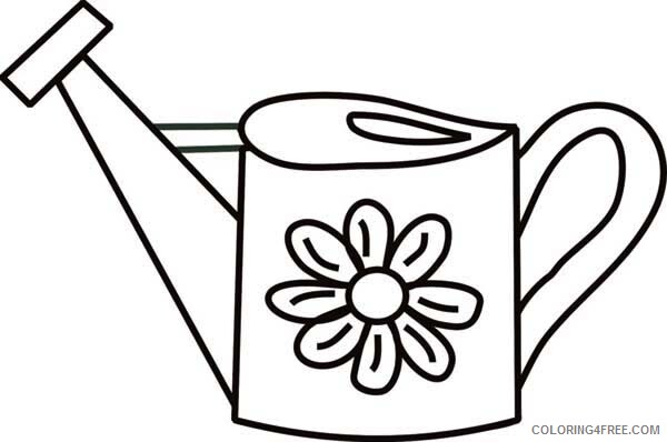Watering Can Coloring Pages Watering Can Image Printable 2021 6245 Coloring4free