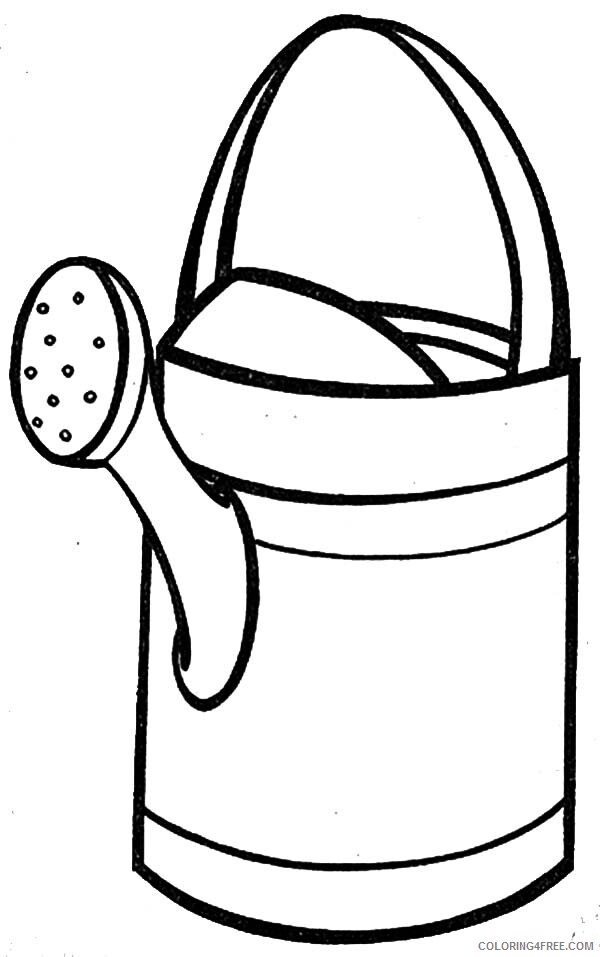 Watering Can Coloring Pages Watering Can for Kids Printable 2021 6243 Coloring4free