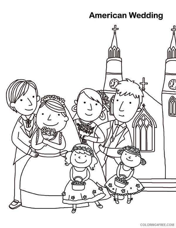Wedding Coloring Pages American Wedding Printable 2021 6246 Coloring4free
