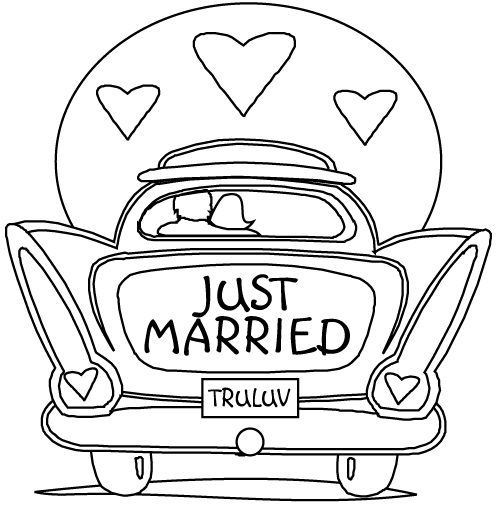 Wedding Coloring Pages Just Married Wedding Printable 2021 6263 Coloring4free