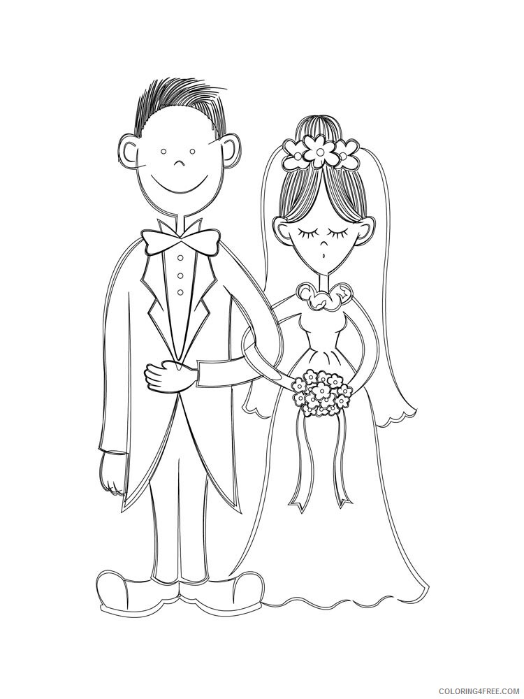 Wedding Coloring Pages Wedding 4 Printable 2021 6270 Coloring4free