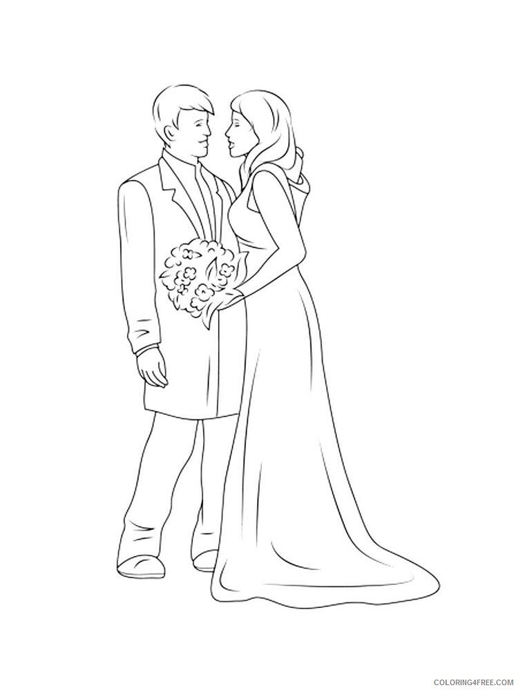 Wedding Coloring Pages Wedding 6 Printable 2021 6271 Coloring4free