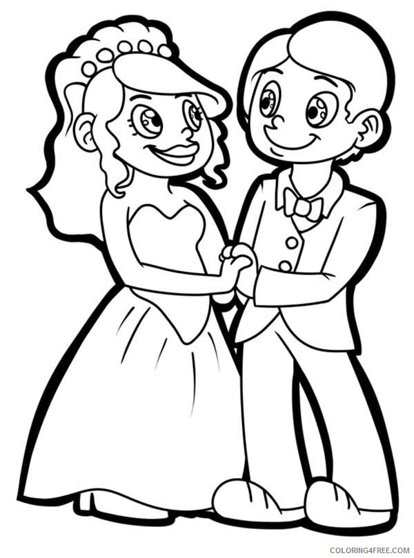 Wedding Coloring Pages Wedding Couple Printable 2021 6272 Coloring4free