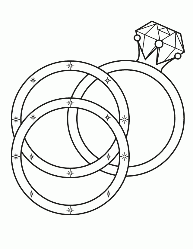 Wedding Coloring Pages Wedding Ring Printable 2021 6277 Coloring4free