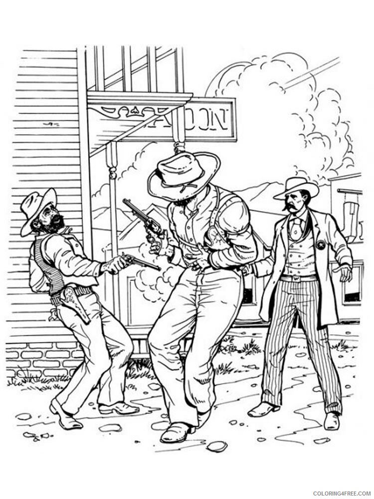 Wild West Coloring Pages Wild West 1 Printable 2021 6279 Coloring4free