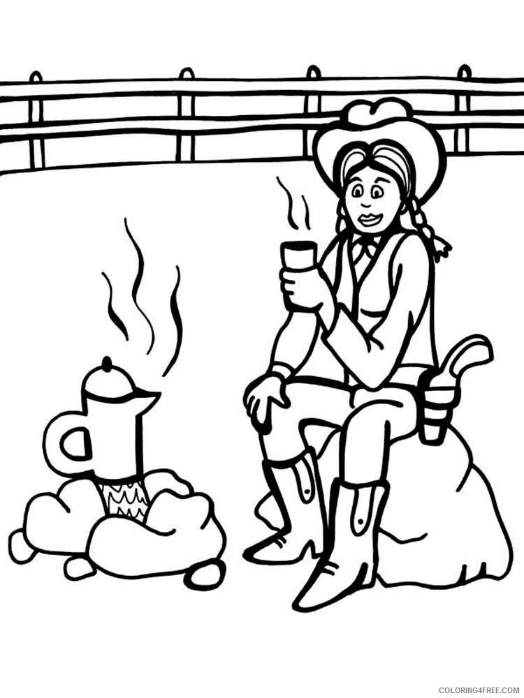 Wild West Coloring Pages Wild West 18 Printable 2021 6284 Coloring4free
