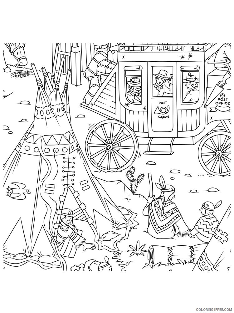 Wild West Coloring Pages Wild West 2 Printable 2021 6286 Coloring4free
