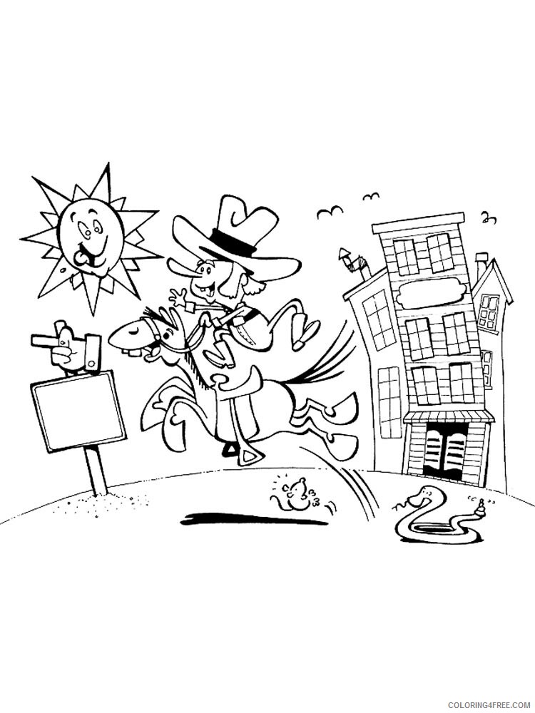 Wild West Coloring Pages Wild West 5 Printable 2021 6288 Coloring4free