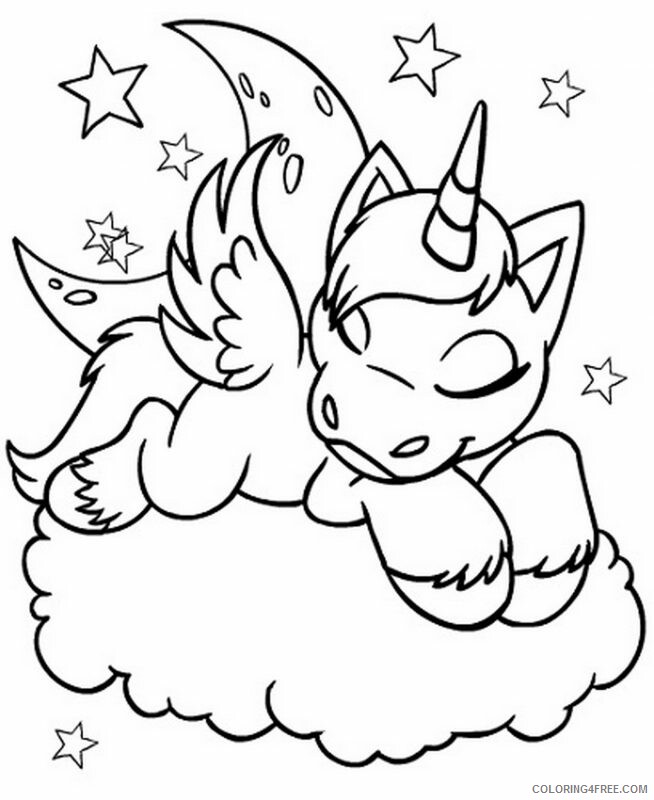 Winged Unicorn Coloring Pages unicorn 4 Printable 2021 6296 Coloring4free
