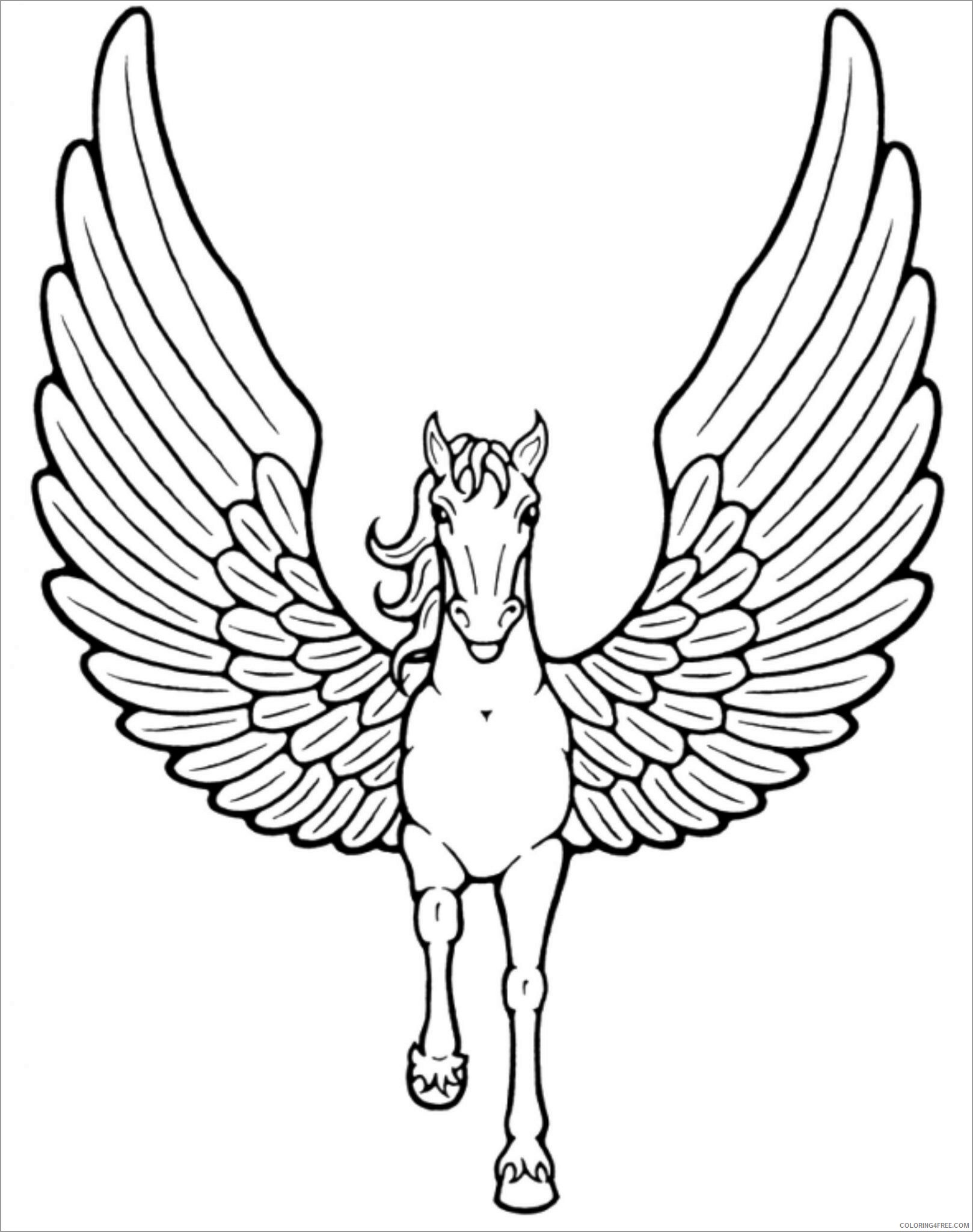 Winged Unicorn Coloring Pages winged unicorn Printable 2021 6302 Coloring4free