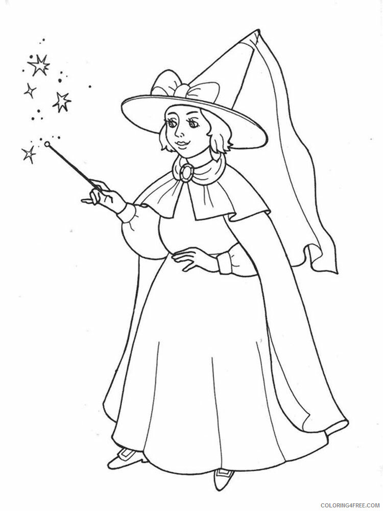 Wizard Coloring Pages Wizard 18 Printable 2021 6310 Coloring4free