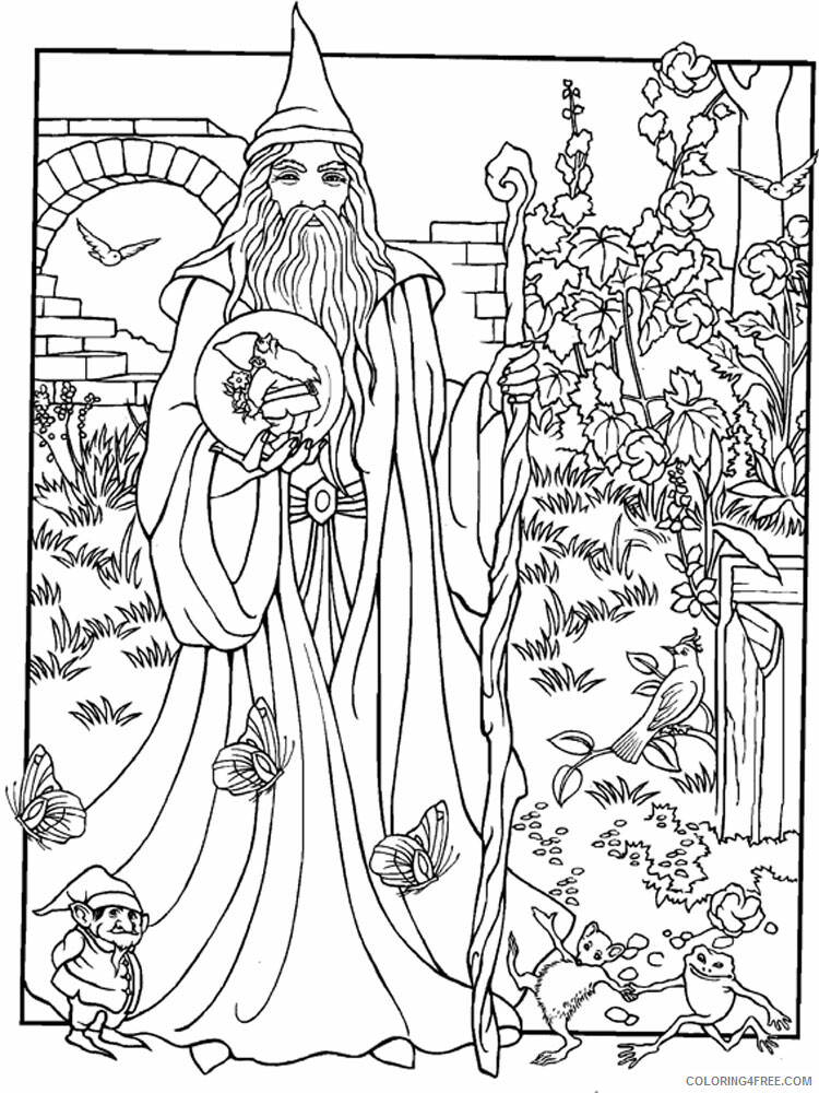Wizard Coloring Pages Wizard 23 Printable 2021 6315 Coloring4free