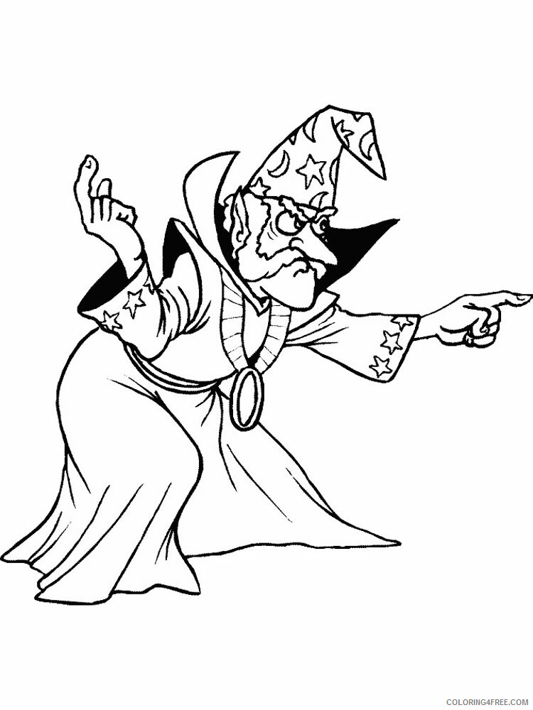 Wizard Coloring Pages Wizard 4 Printable 2021 6317 Coloring4free