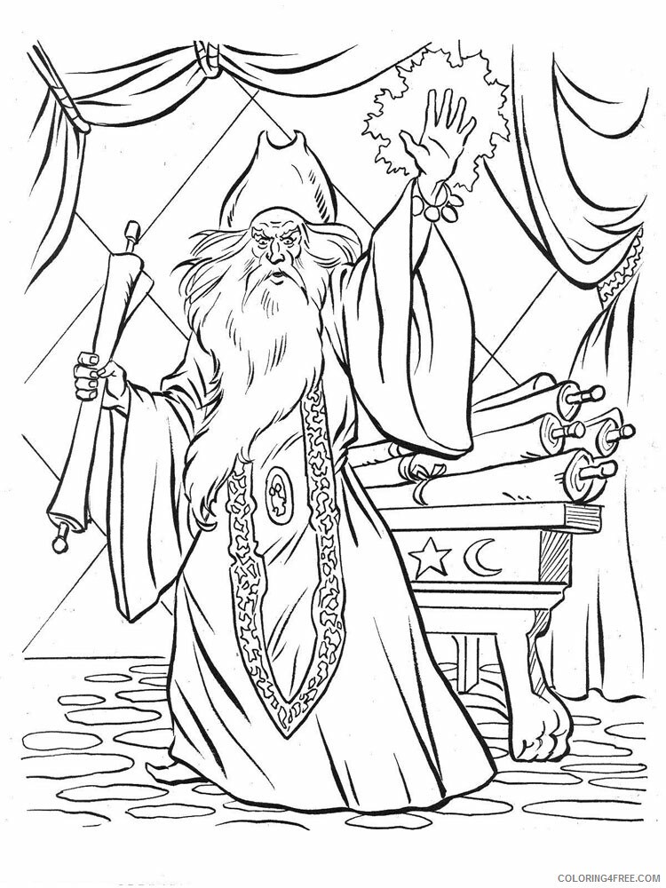 Wizard Coloring Pages Wizard 6 Printable 2021 6318 Coloring4free
