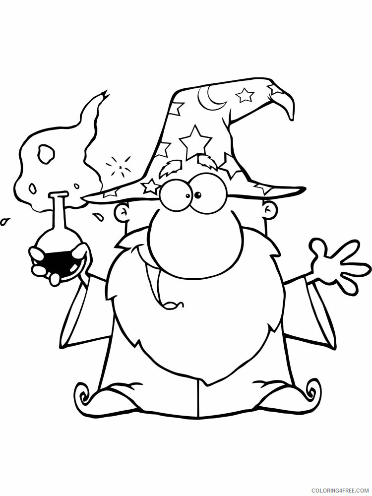Wizard Coloring Pages Wizard 8 Printable 2021 6320 Coloring4free