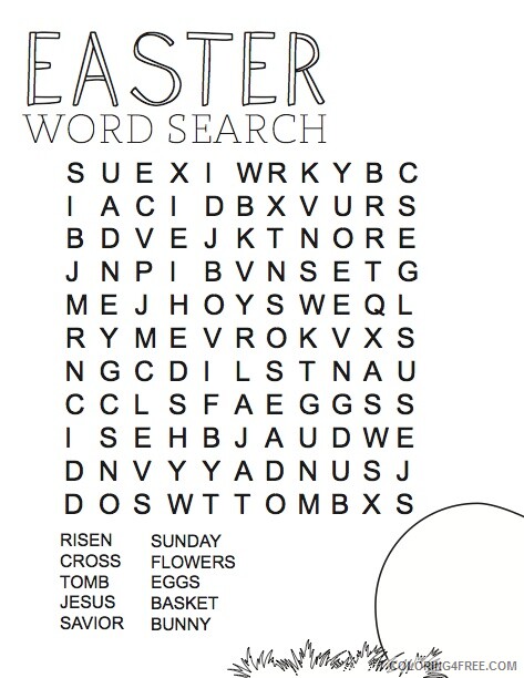 Word Search Puzzle Coloring Pages Print Easter Word Search Puzzles Printable 2021 Coloring4free