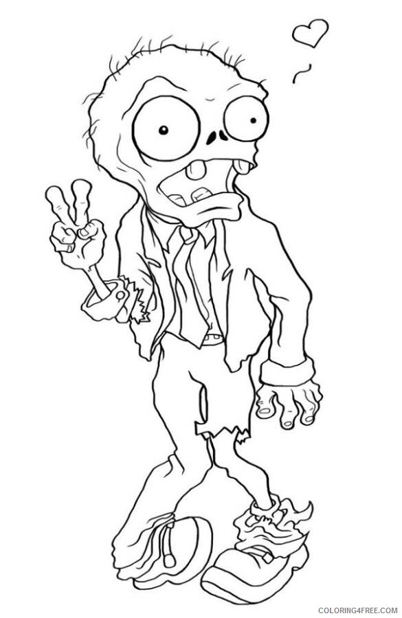 Zombie Coloring Pages Fun Zombie Sheets Printable 2021 6369 Coloring4free