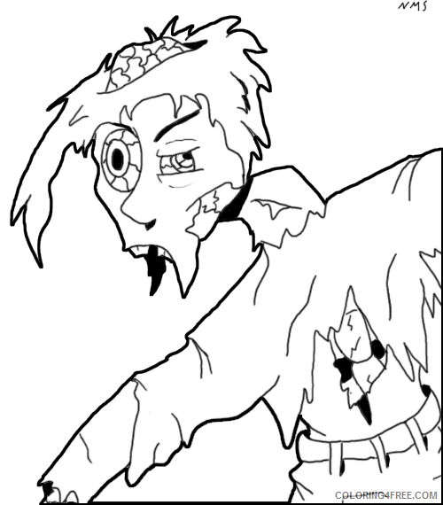 Zombie Coloring Pages Printable Zombie Printable 2021 6372 Coloring4free
