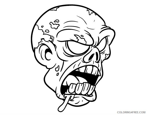 Zombie Coloring Pages Scary Zombie for Kids Printable 2021 6376 Coloring4free
