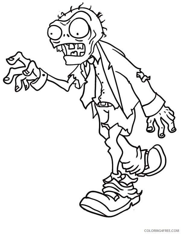 Zombie Coloring Pages Zombie Printable 2021 6384 Coloring4free