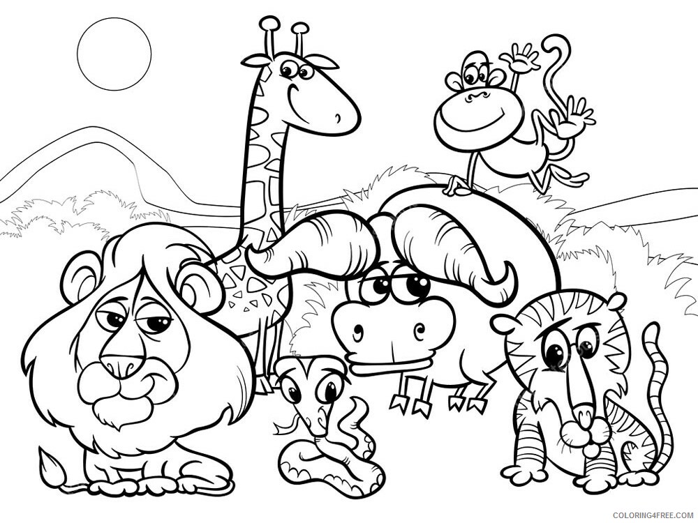African Animals Coloring Pages Animal Printable Sheets African animals 2021 0024 Coloring4free