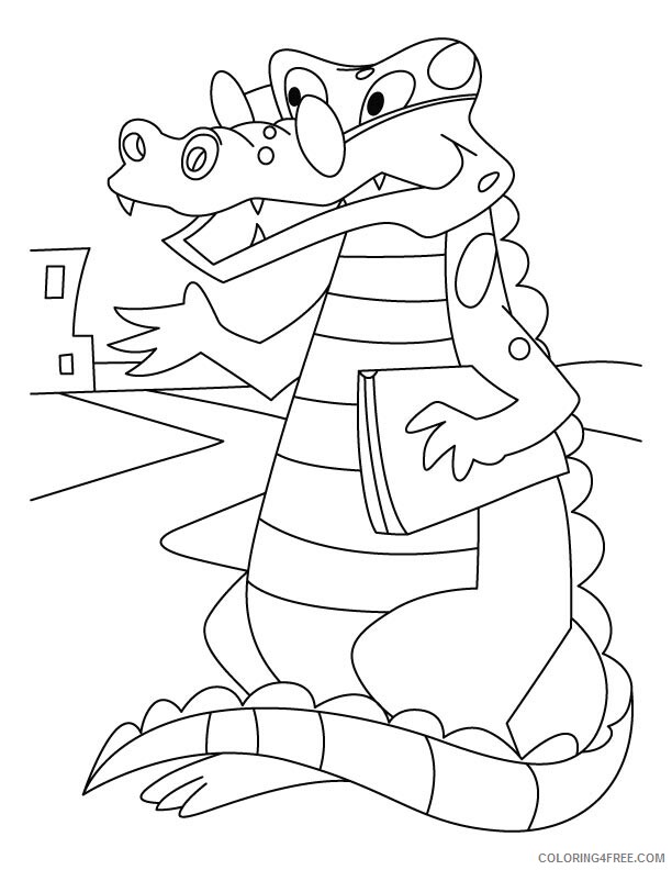 Alligator Coloring Pages Animal Printable Sheets Alligator Print Free 2021 0053 Coloring4free