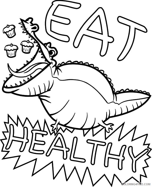Alligator Coloring Pages Animal Printable Sheets Eating Healthy 2021 0062 Coloring4free