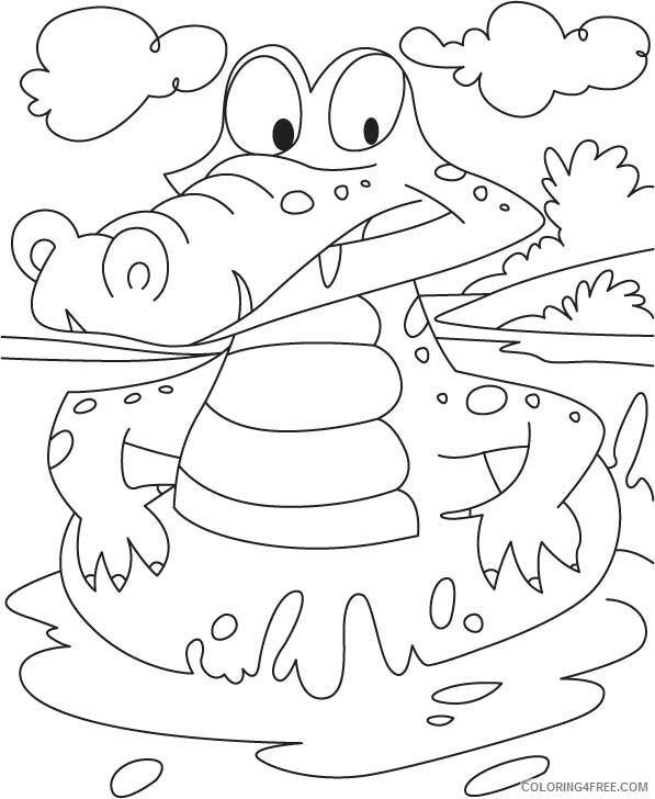 Alligator Coloring Pages Animal Printable Sheets Free Alligator 2021 0065 Coloring4free