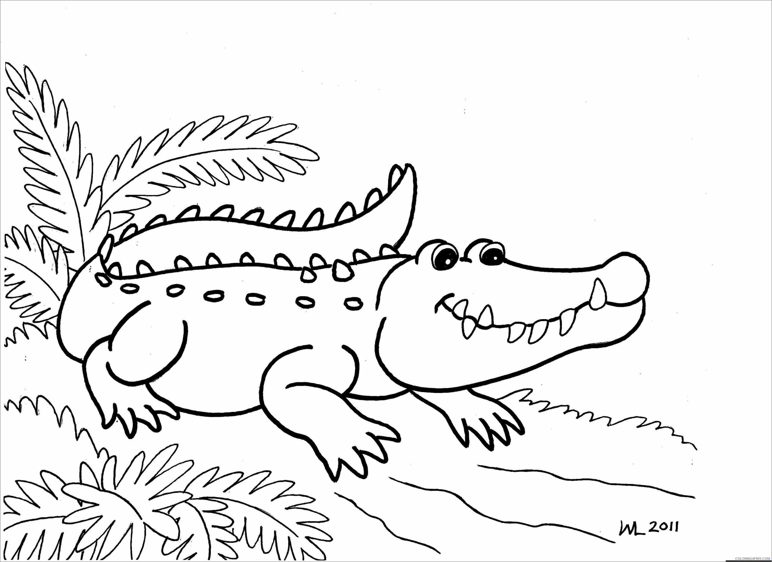 Alligator Coloring Pages Animal Printable Sheets cute alligator 2021 0061 Coloring4free