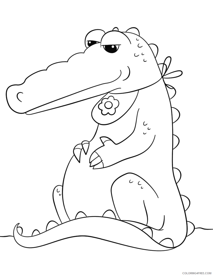 Alligator Coloring Pages Animal Printable Sheets full alligator 2021 0066 Coloring4free