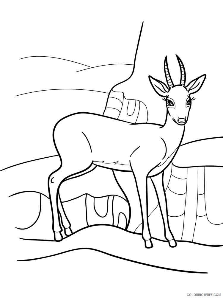 Antelope Coloring Pages Animal Printable Sheets antelope 14 2021 0085 Coloring4free