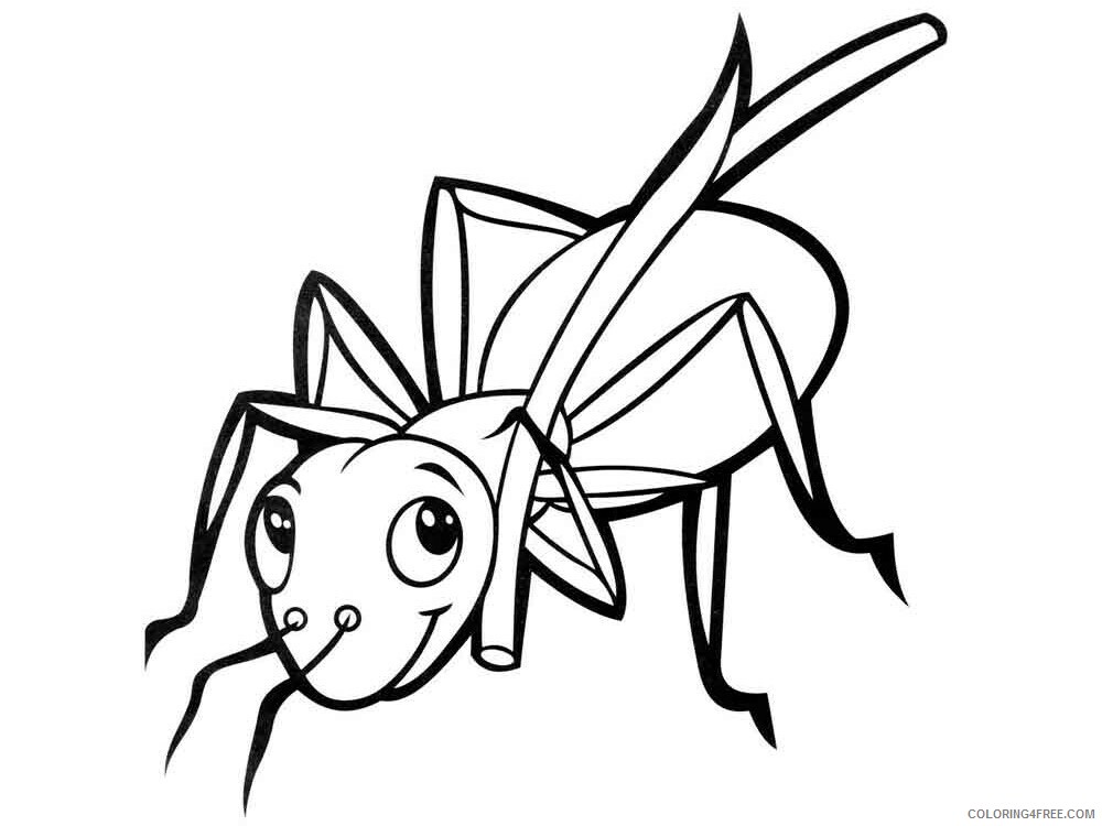 Ants Coloring Pages Animal Printable Sheets Ants 3 2021 0109 Coloring4free