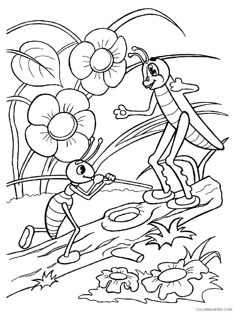 Ants Coloring Pages Animal Printable Sheets Ants 5 2021 0110 Coloring4free