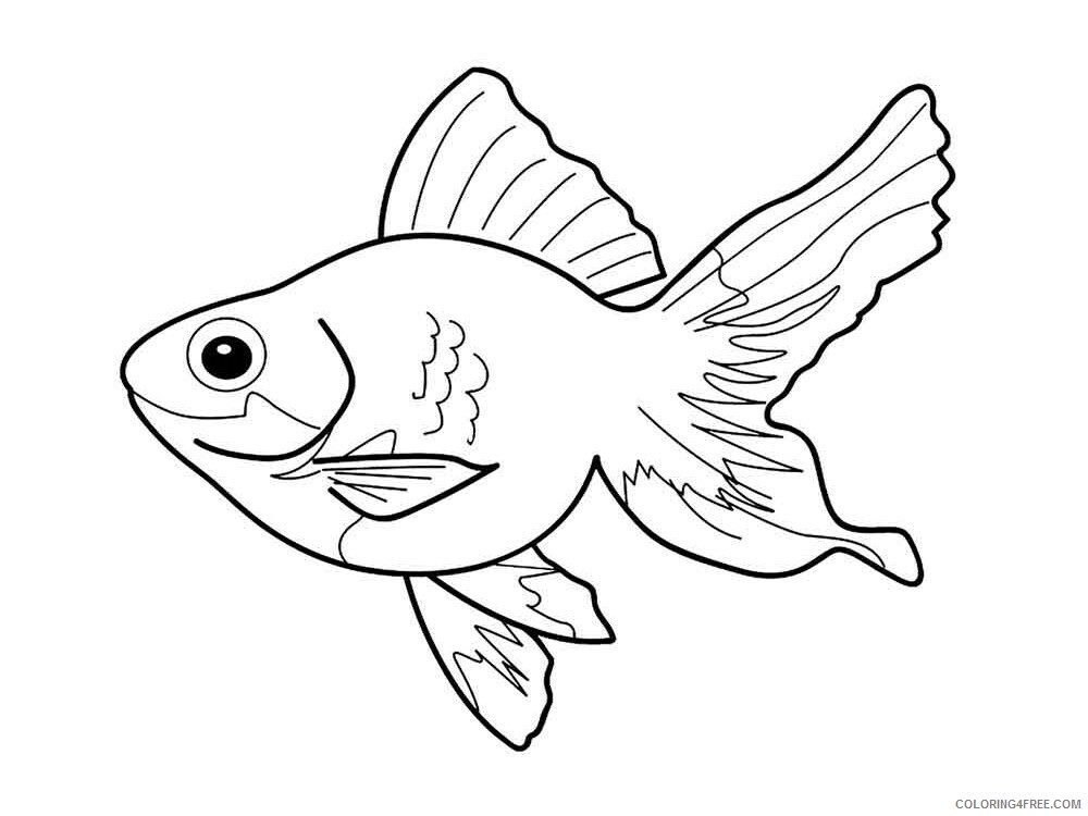Aquarium Fish Coloring Pages Animal Printable Sheets Aquarium Fish 14 2021 0115 Coloring4free