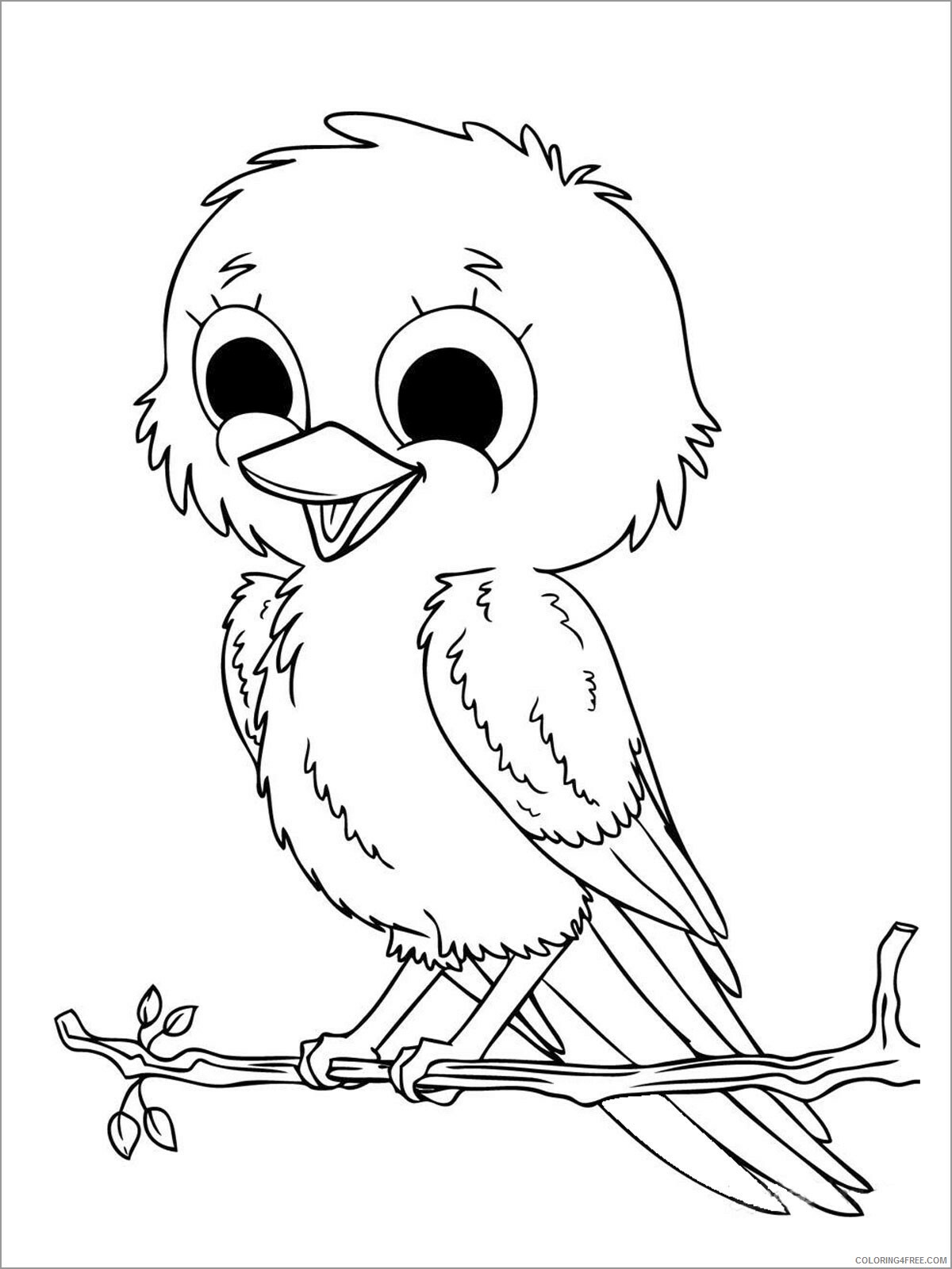 Baby Animals Coloring Pages Animal Printable Sheets Baby Bird 2021 0126 Coloring4free Coloring4free Com