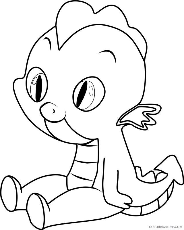 Baby Animals Coloring Pages Animal Printable Sheets cute baby spike 2021 0129 Coloring4free