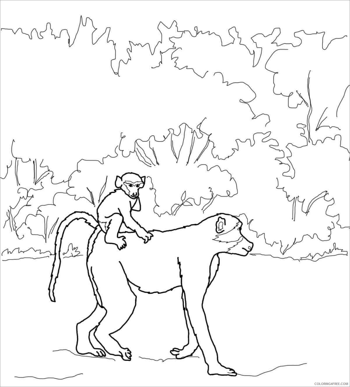 Baby Animals Coloring Pages Animal Printable Sheets walking moms baby 2021 0135 Coloring4free