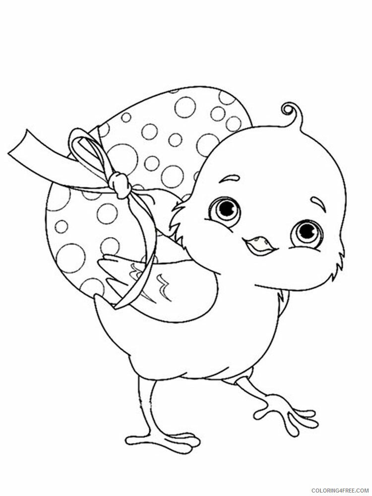 Baby Chick Coloring Pages Animal Printable Sheets animals baby chick 17 2021 0140 Coloring4free
