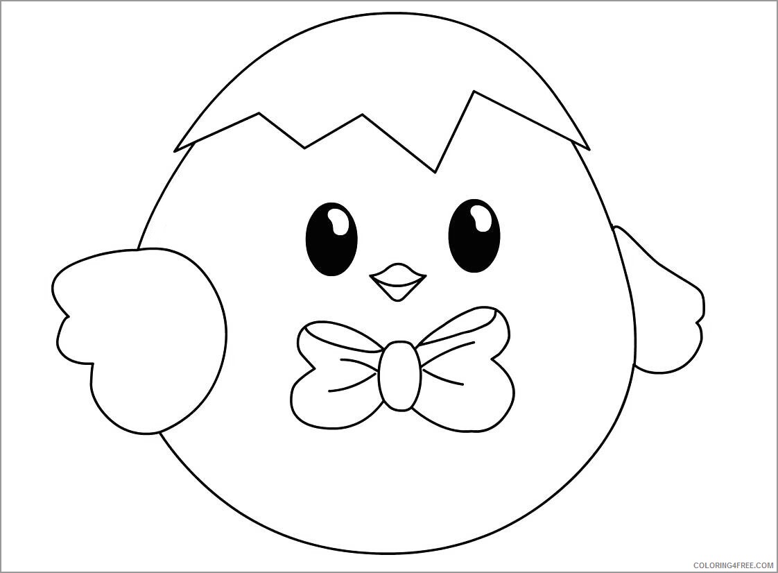 Baby Chick Coloring Pages Animal Printable Sheets baby chick for kids 2021 0146 Coloring4free