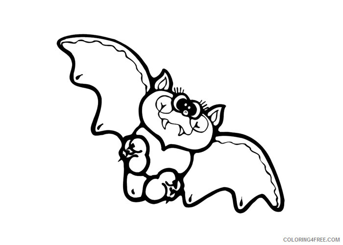 Bat Coloring Pages Animal Printable Sheets Baby bat 2021 0191 Coloring4free