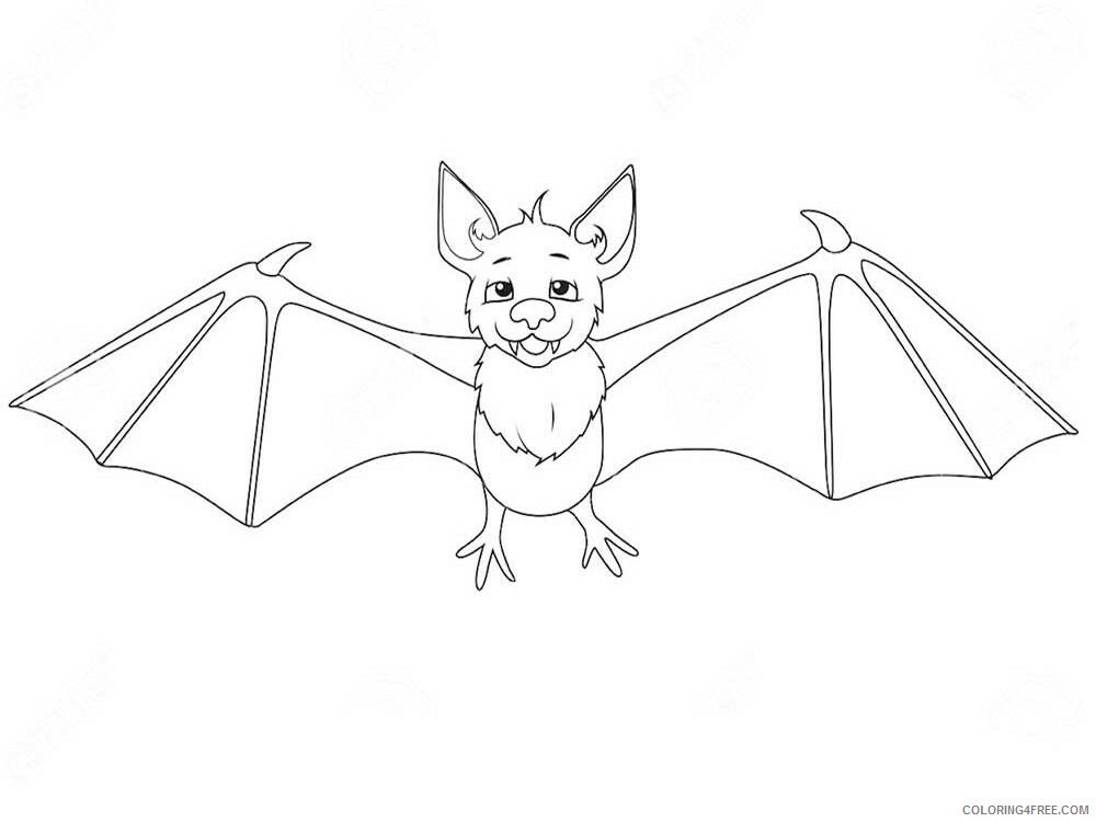 Bat Coloring Pages Animal Printable Sheets Bat 1 2021 0203 Coloring4free