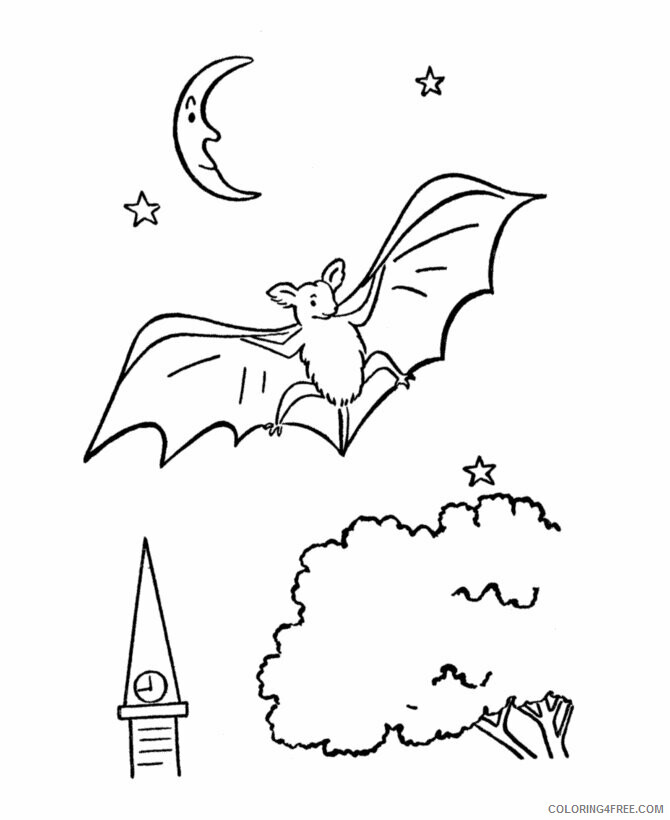 Bat Coloring Pages Animal Printable Sheets Bat For Kids 2021 0212 Coloring4free