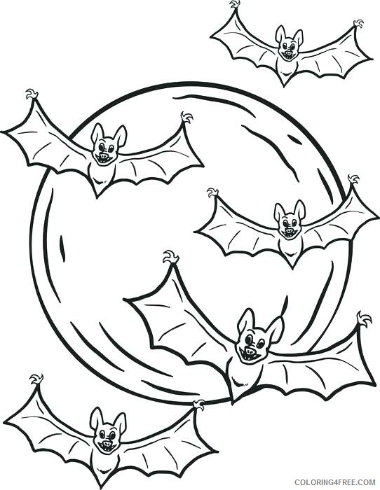 Bat Coloring Pages Animal Printable Sheets Bats Flying 2021 0219 Coloring4free