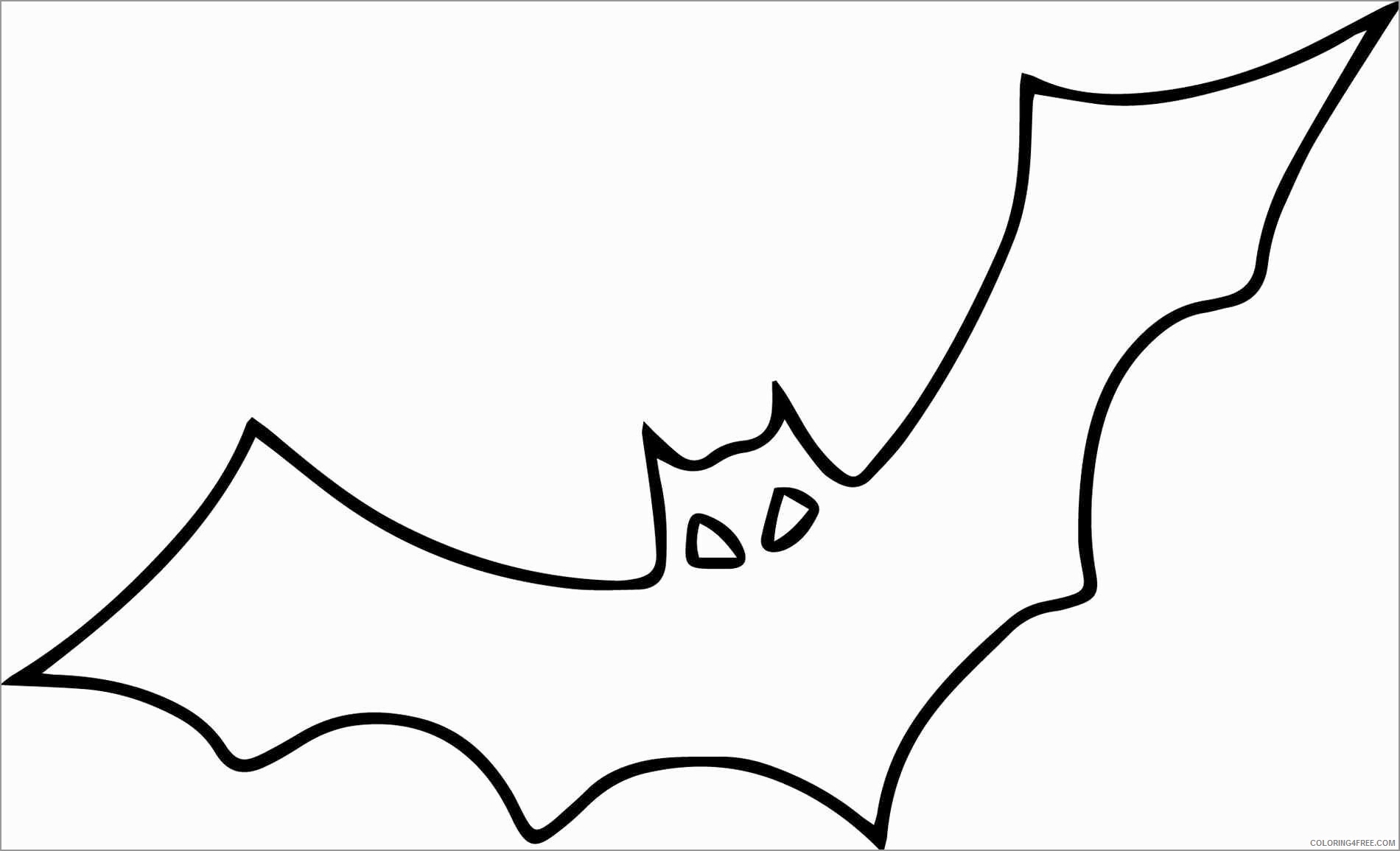 Bat Coloring Pages Animal Printable Sheets bat symbol 2021 0223 Coloring4free