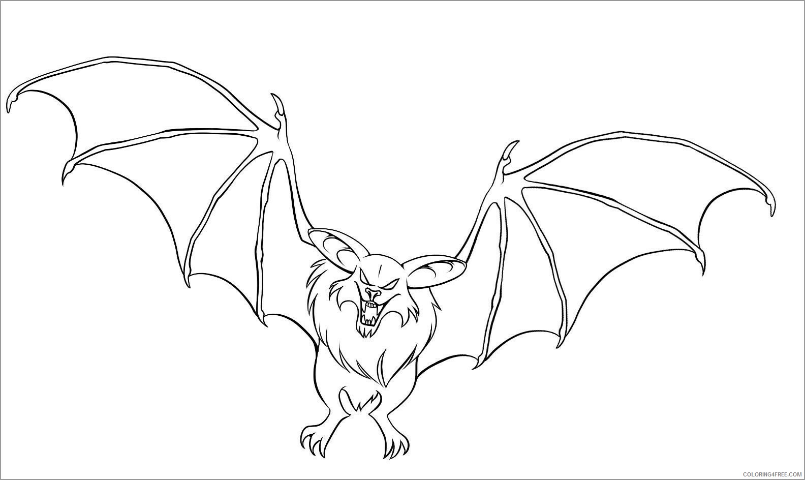 Bat Coloring Pages Animal Printable Sheets printable bat for kids 2021 0232 Coloring4free