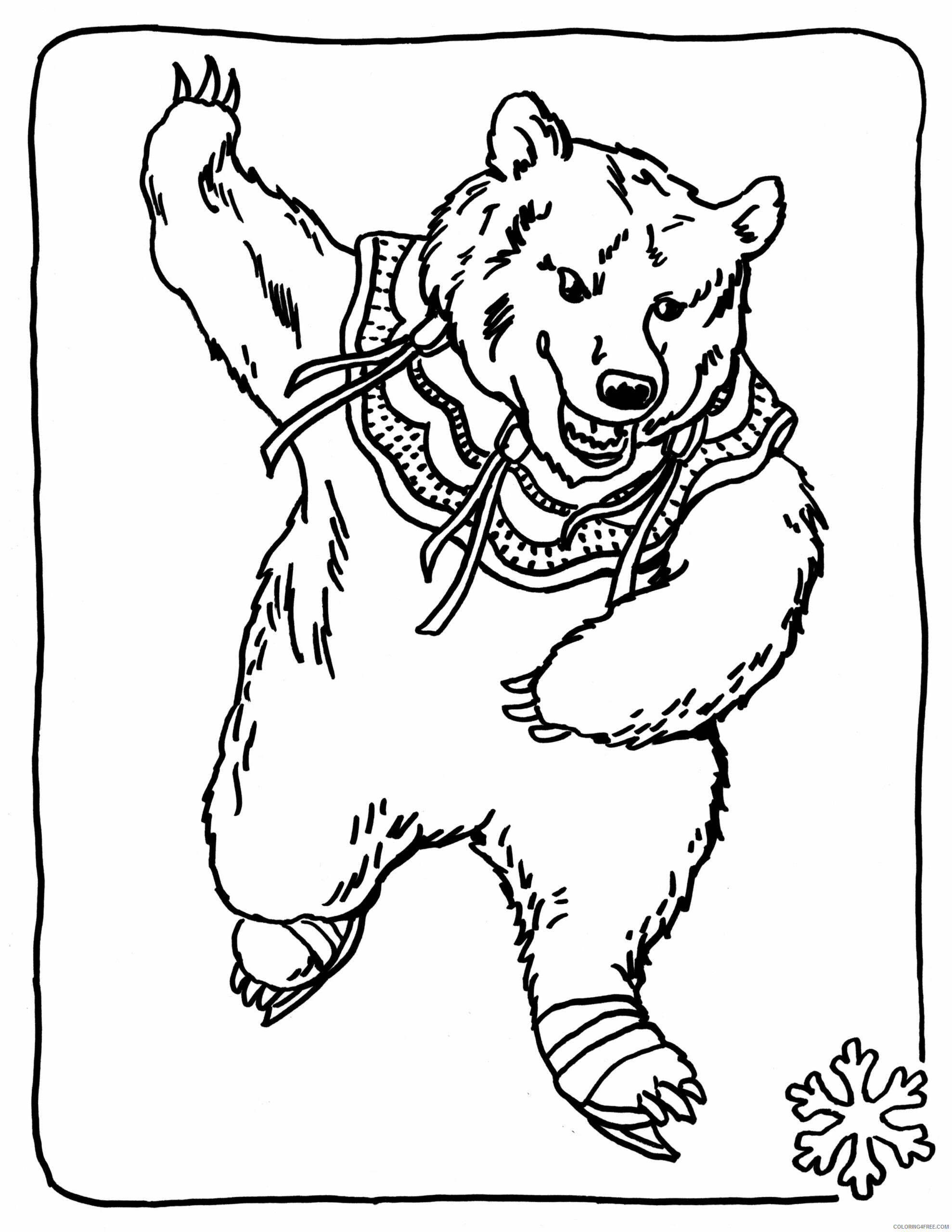 Bear Coloring Pages Animal Printable Sheets Bears To 2021 0271 Coloring4free