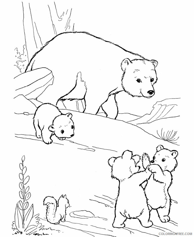 Bear Coloring Pages Animal Printable Sheets Black Bear 2021 0275 Coloring4free